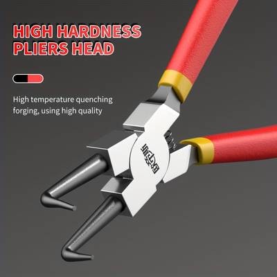 1 Set Circlip Pliers Card Yellow Inside and Outside Two Expansion Set Durable Tension Ring and Retaining Ring Removal Tool