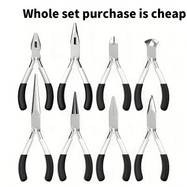 8pcs OUDISI Professional Mini Pliers Set Heavy-Duty Multi-Bit Kit for Jewelry Making, Electronics Repair, and DIY