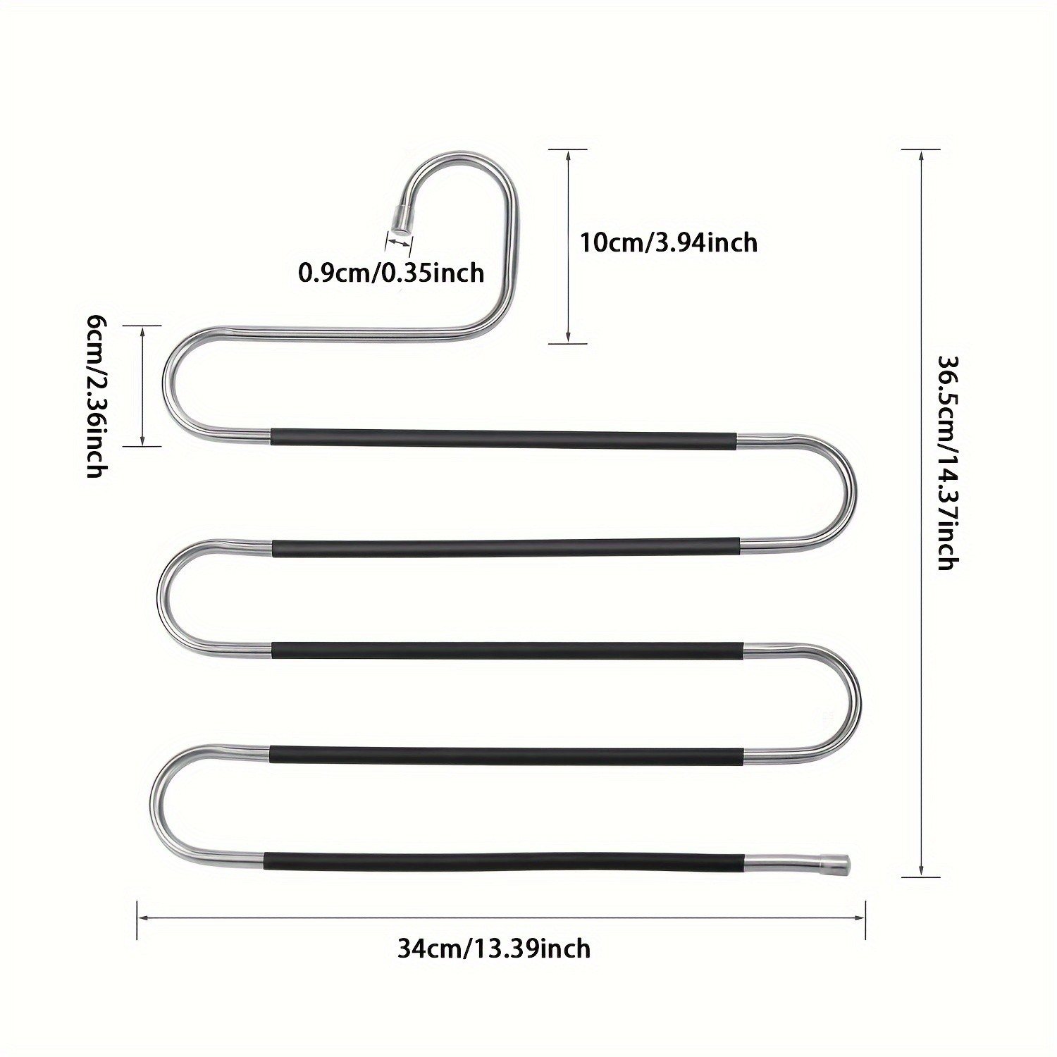 TheaPro 2/4pcs S-Shaped Pants Hangers