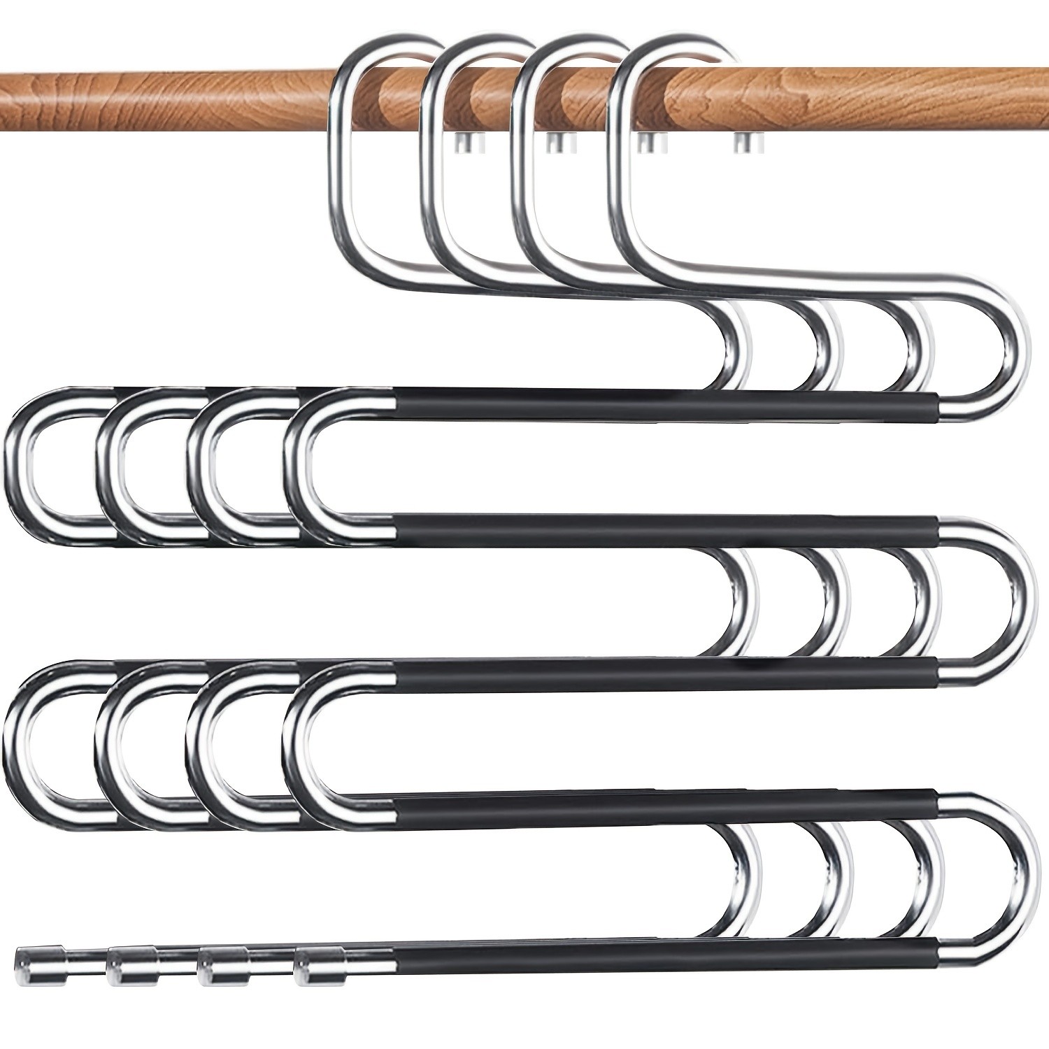 TheaPro 2/4pcs S-Shaped Pants Hangers