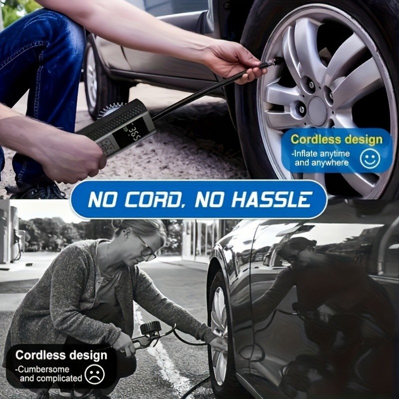 SERVOMASTER Smart One-Button Wireless Car Tire Inflator