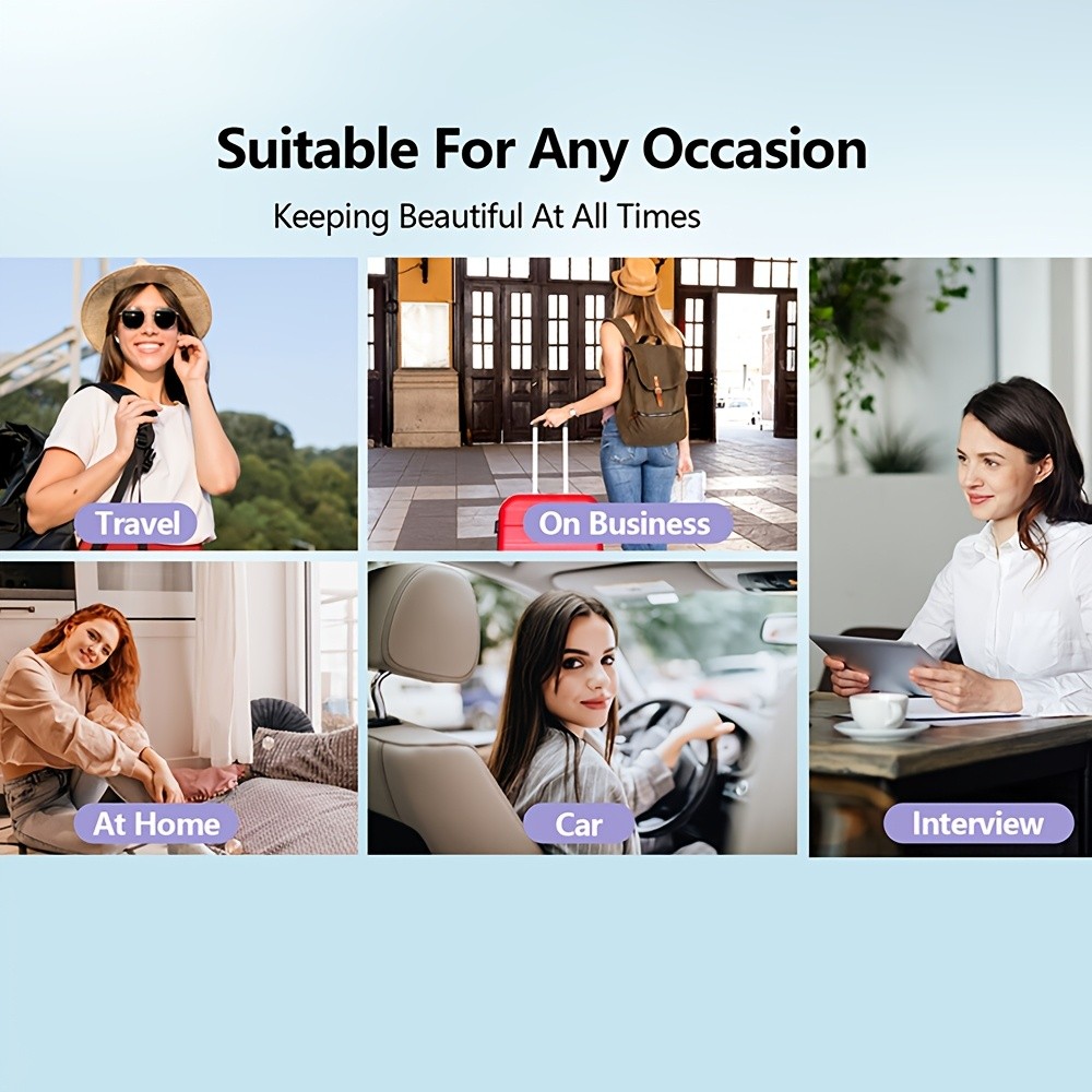 GENAI Cordless Hair Straightener Brush Rapid Heating & Anti-Scald USB Rechargeable Hot Comb