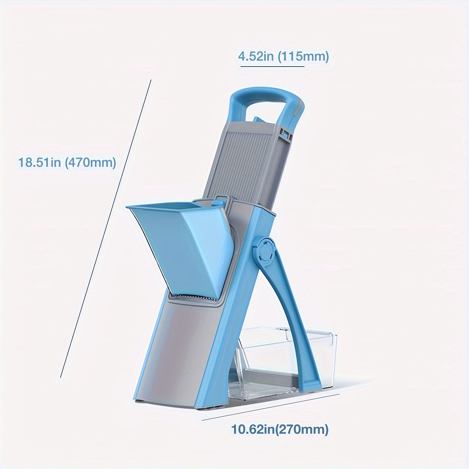 GENAI Multifunctional Vegetable Cutter Adjustable Blade Slicer with Container for Shredding, Slicing, Dicing & Stripping