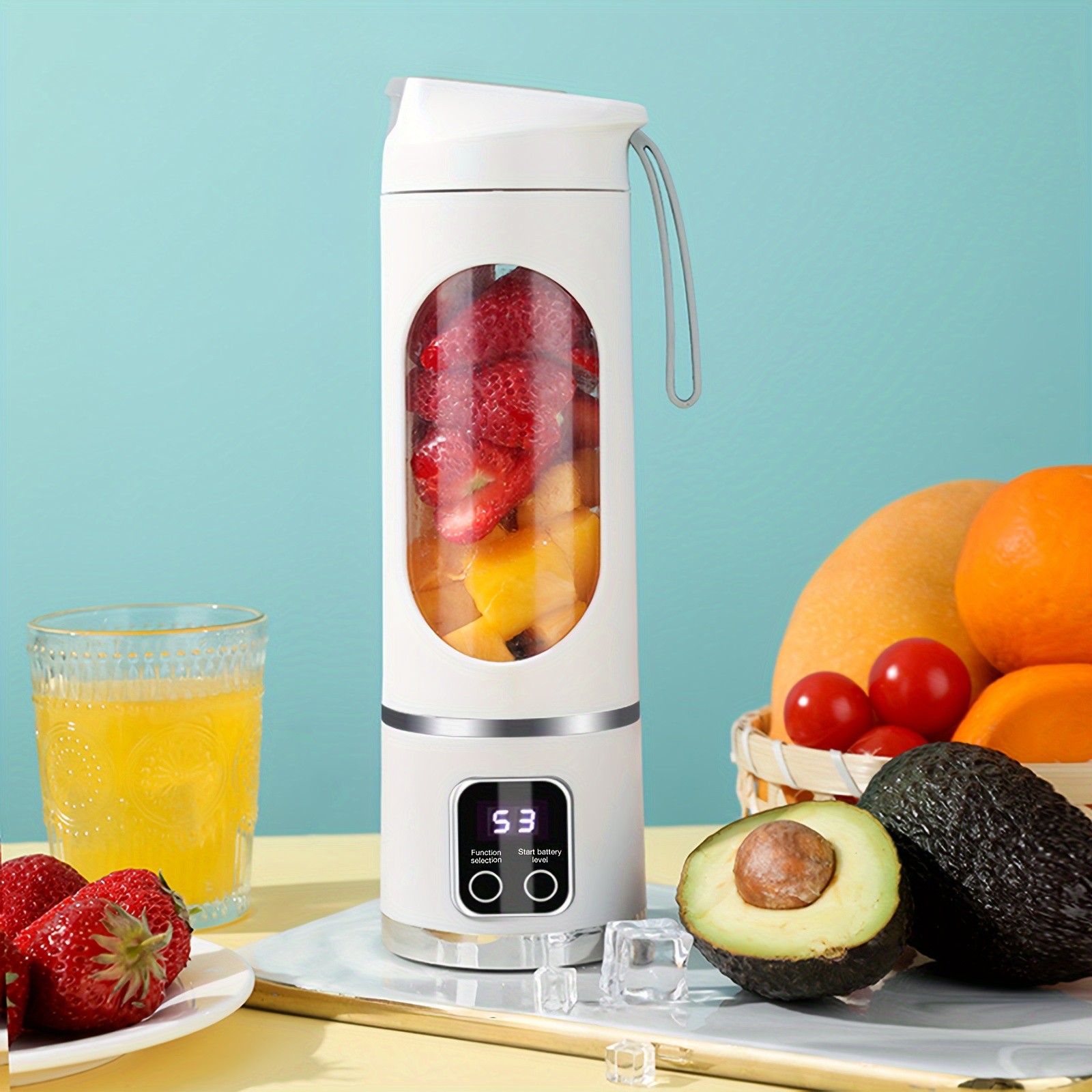 GENAI HS-860 Portable Citrus Juicer 2-in-1 Convenience for Fresh Juice Anywhere