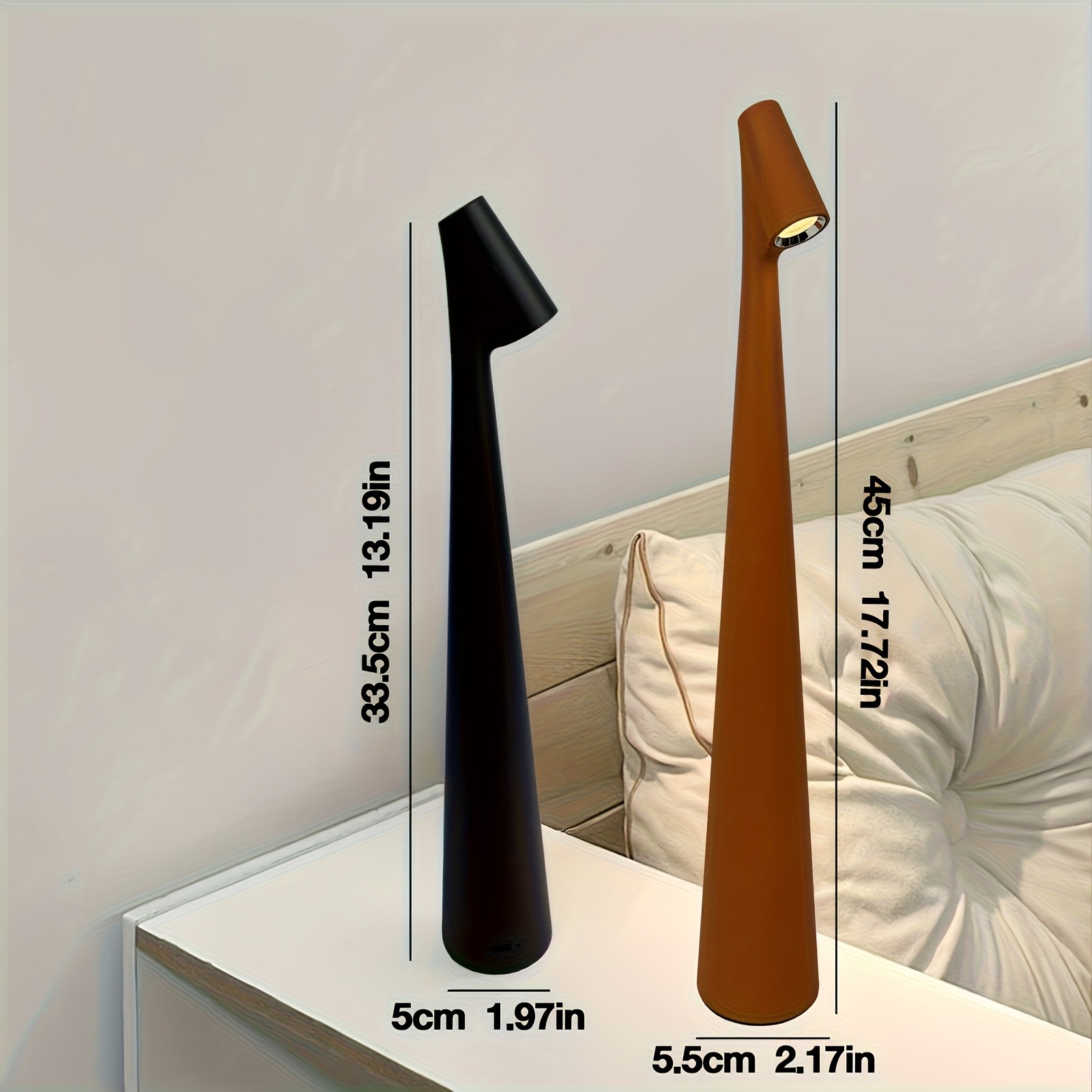 GENAI Rechargeable Cordless LED Desk Lamp Portable, Modern & Effortlessly Bright Anywhere