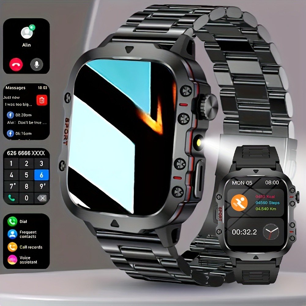 ERUN Mens Outdoor Smart Watch 4.6 cm HD Touchscreen Power for Sport, Adventure & Everyday Life