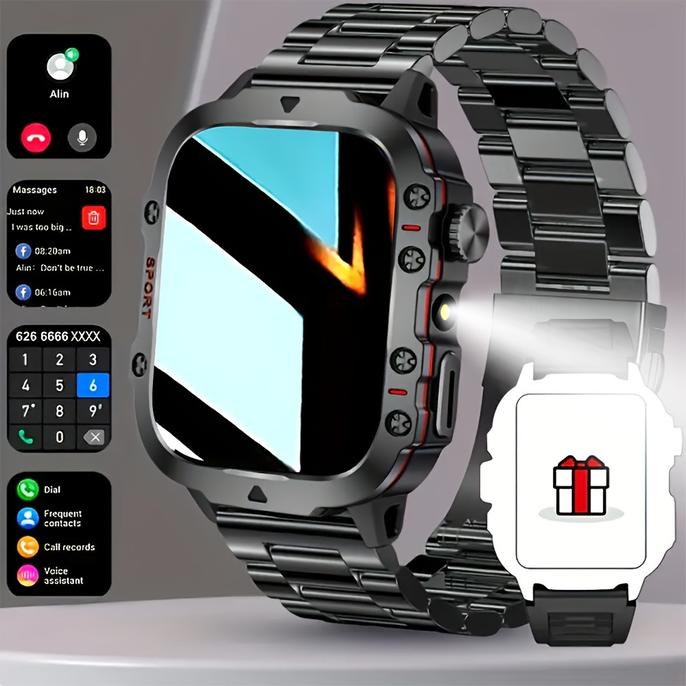 ERUN Mens Outdoor Smart Watch 4.6 cm HD Touchscreen Power for Sport, Adventure & Everyday Life