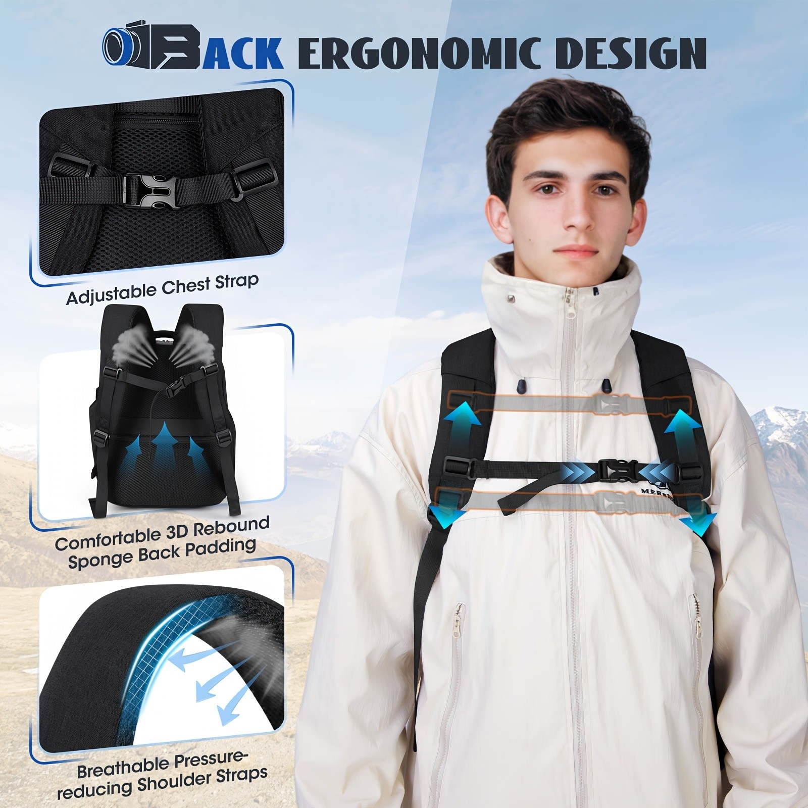 RAINSMORE Camera Backpack Professional Protection for Photographers on the Move