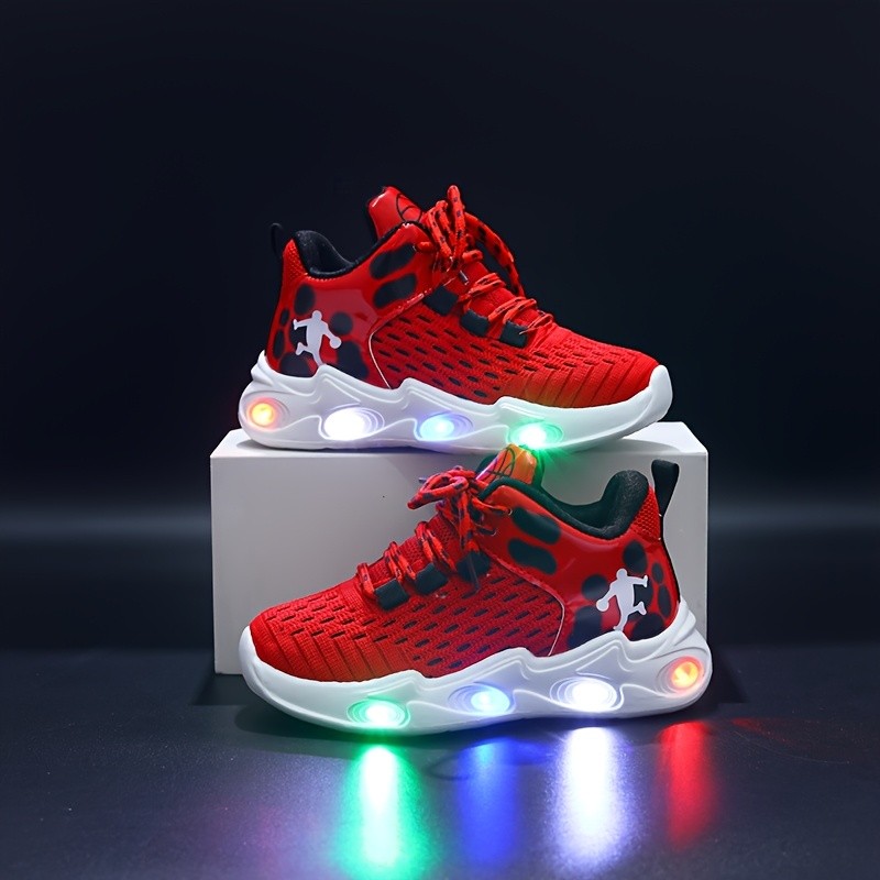 MGO Kidss Unisex Mid-Top Knitted Basketball Shoes