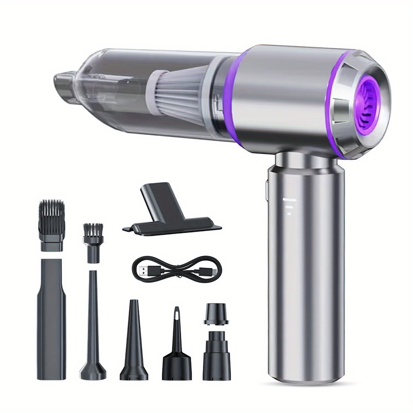 UTEK Portable Wireless High-Power Mini Vacuum Cleaner 4-in-1 Compressor and Blower for Office, Laptop, and Home Cleaning