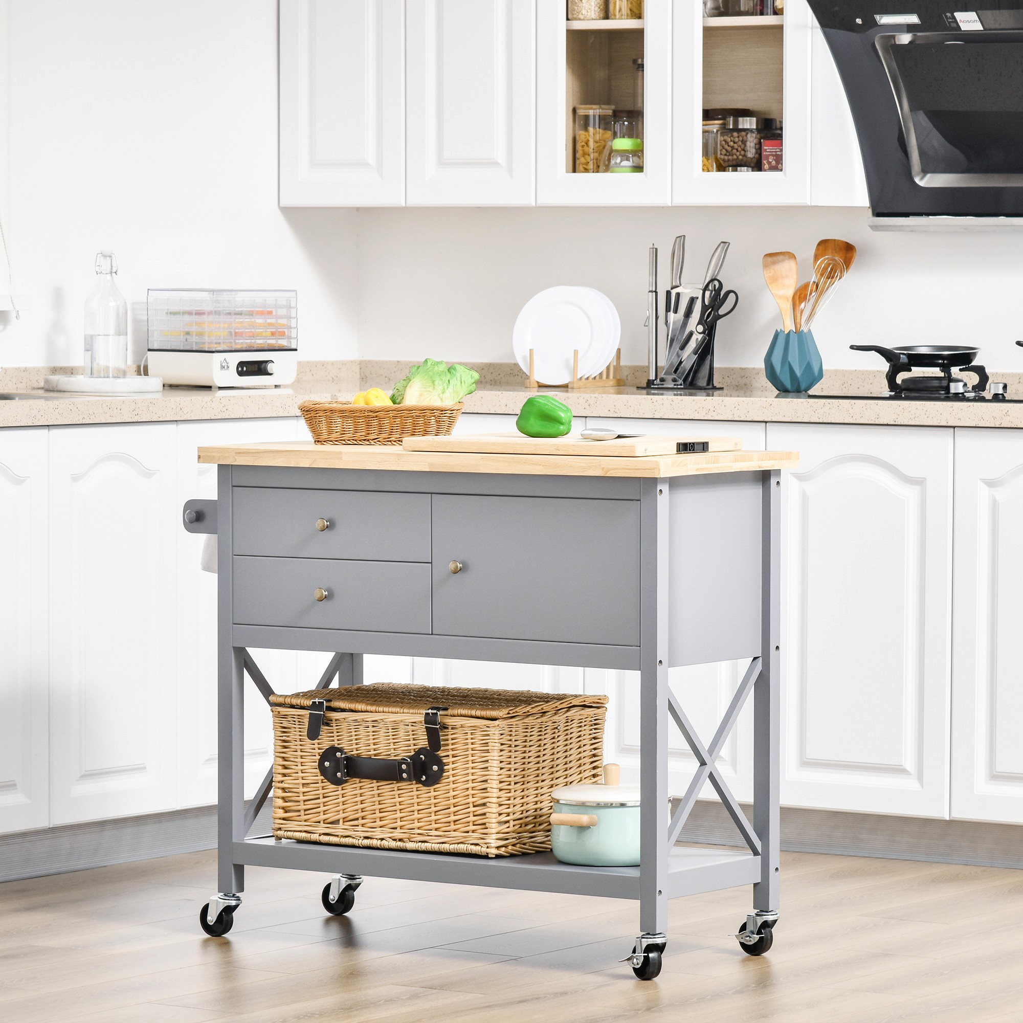 Wide Rolling Cart