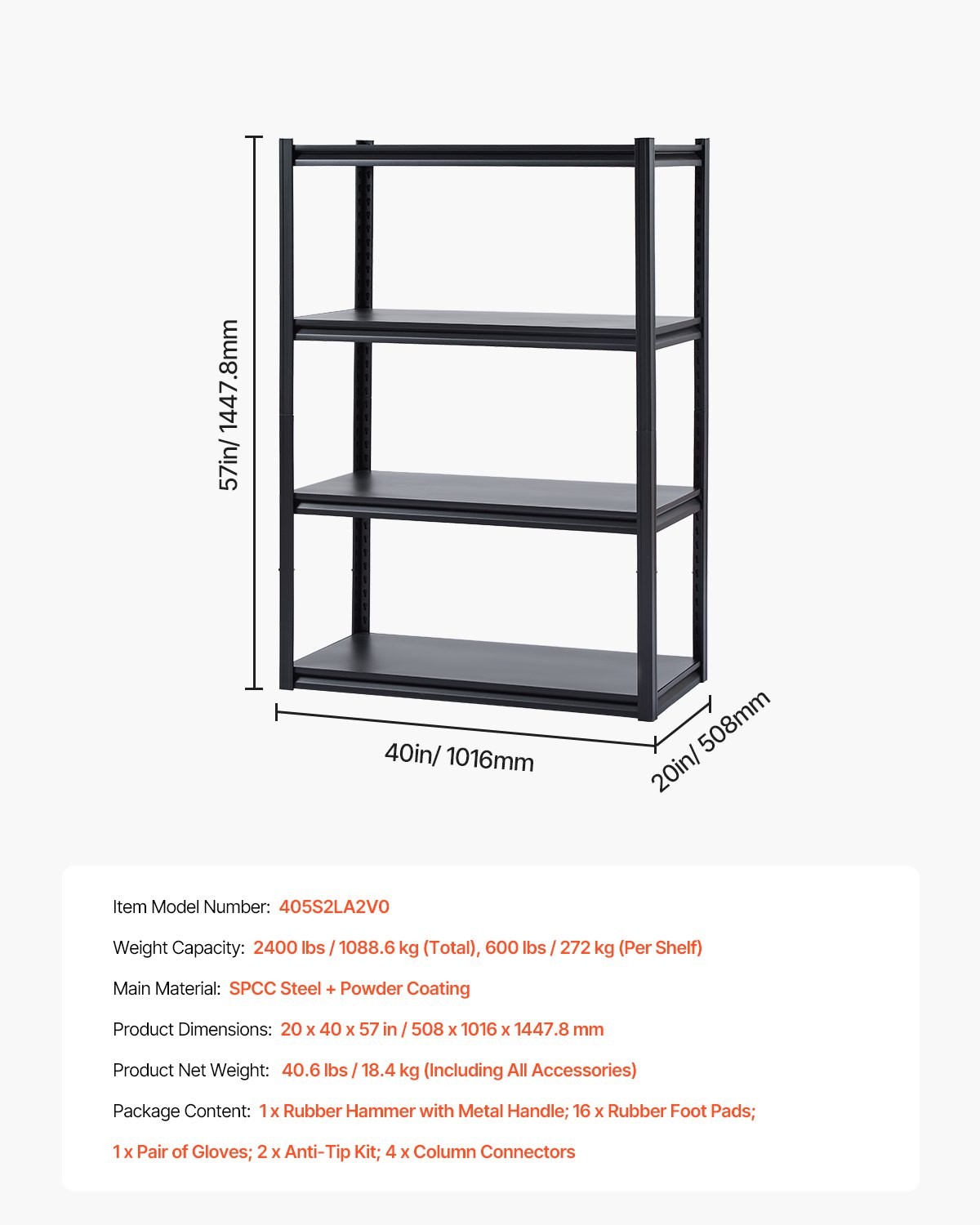 Wide Storage Shelves
