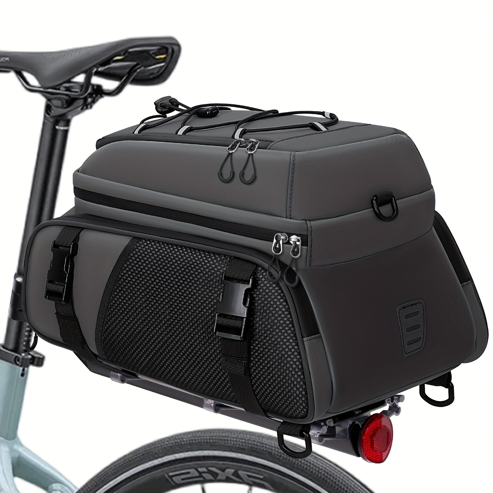 RAINSMORE 4-in-1 Expandable Bike Bag Ultimate 15L Storage for Cycling, Commuting & Outdoor Adventures