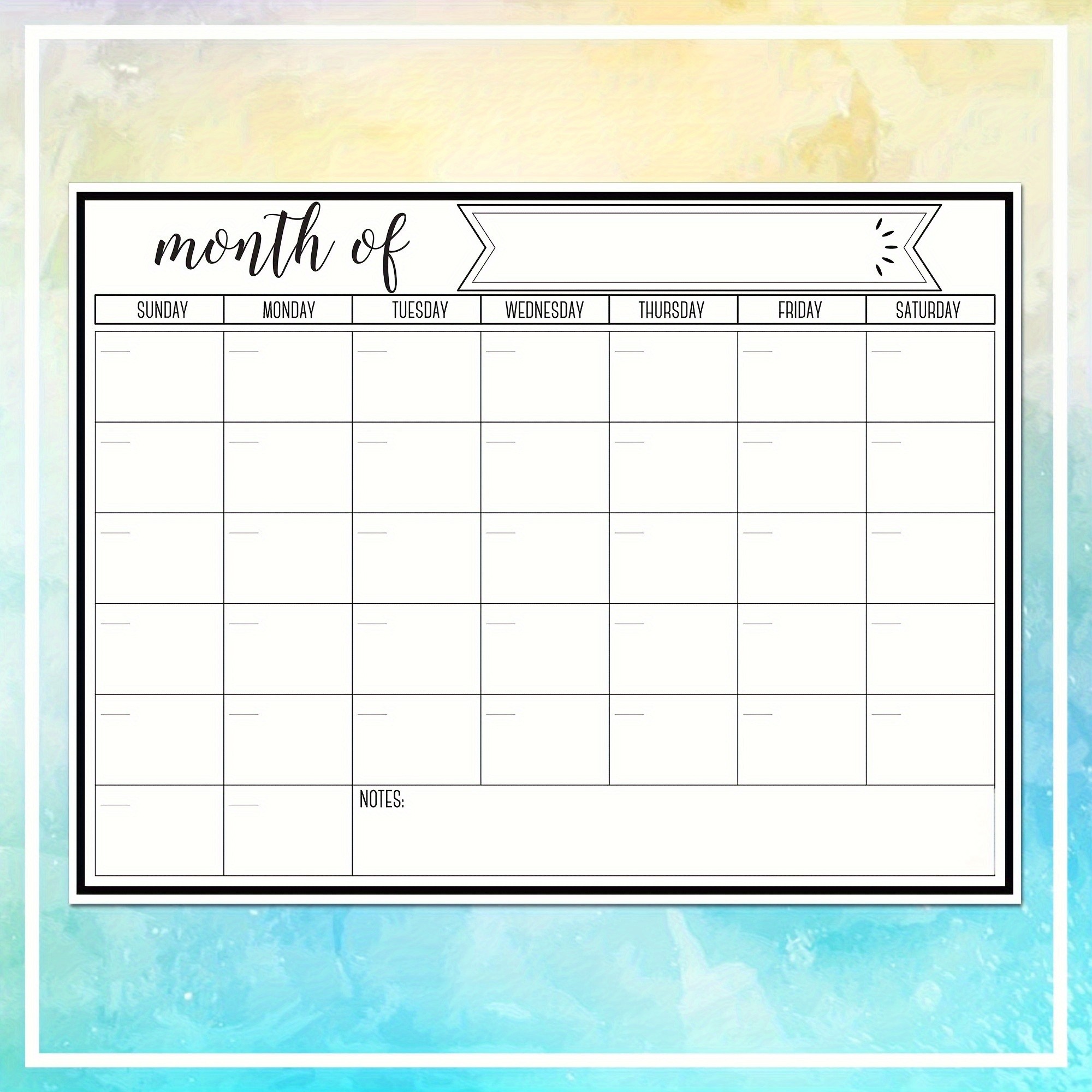 COFIT Magnetic Whiteboard Fridge Calendar