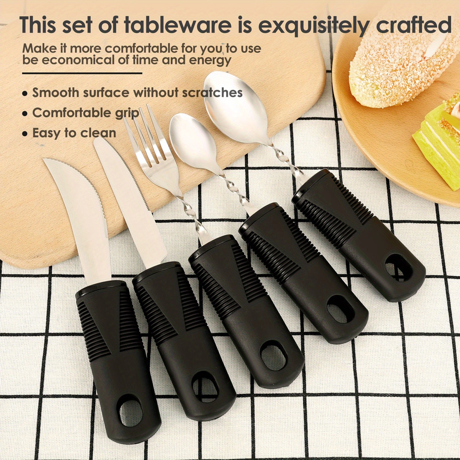 Jetcloud 5pcs Bendable Adaptive Cutlery Set