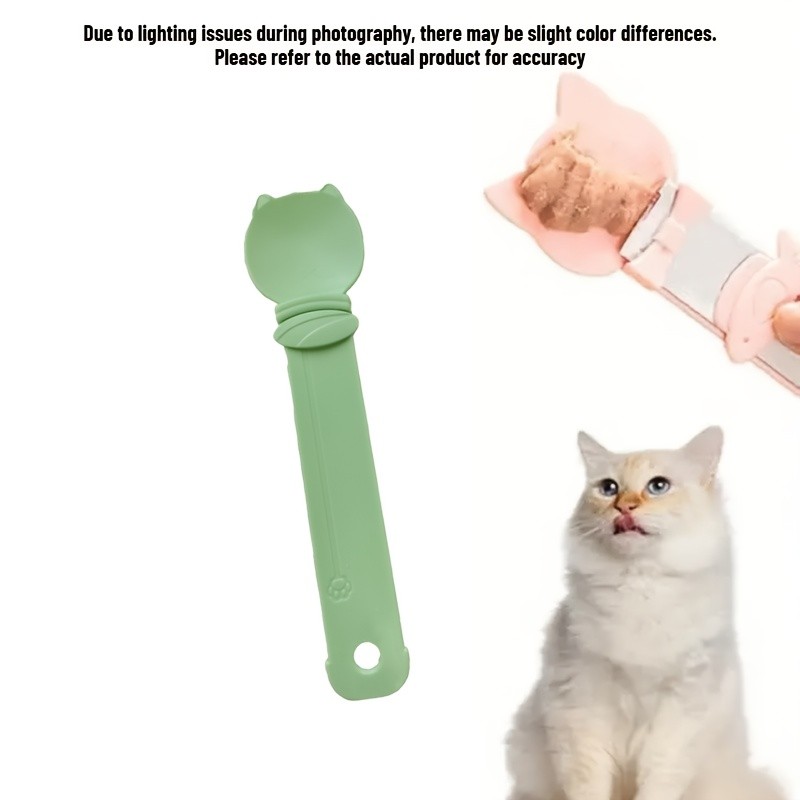 LONGKING Green Cat Feeding Aid Spoon Feeder