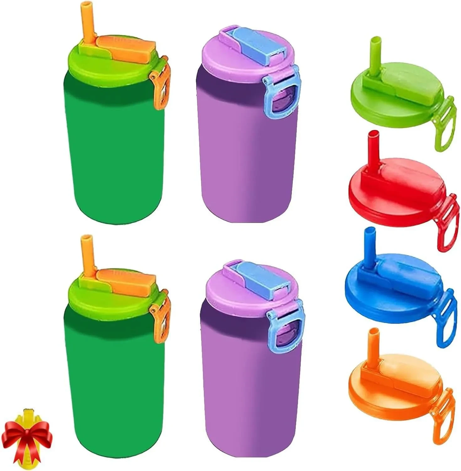 Soda Can Lids with Straw