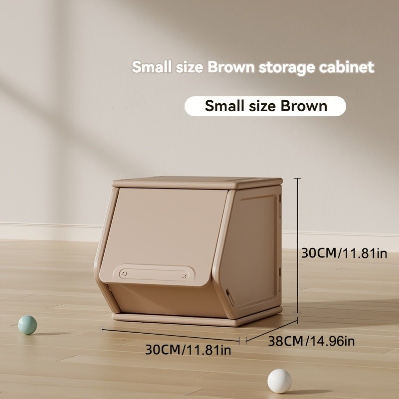 JINCAYY Stackable Storage Boxes with Flip-Top Design