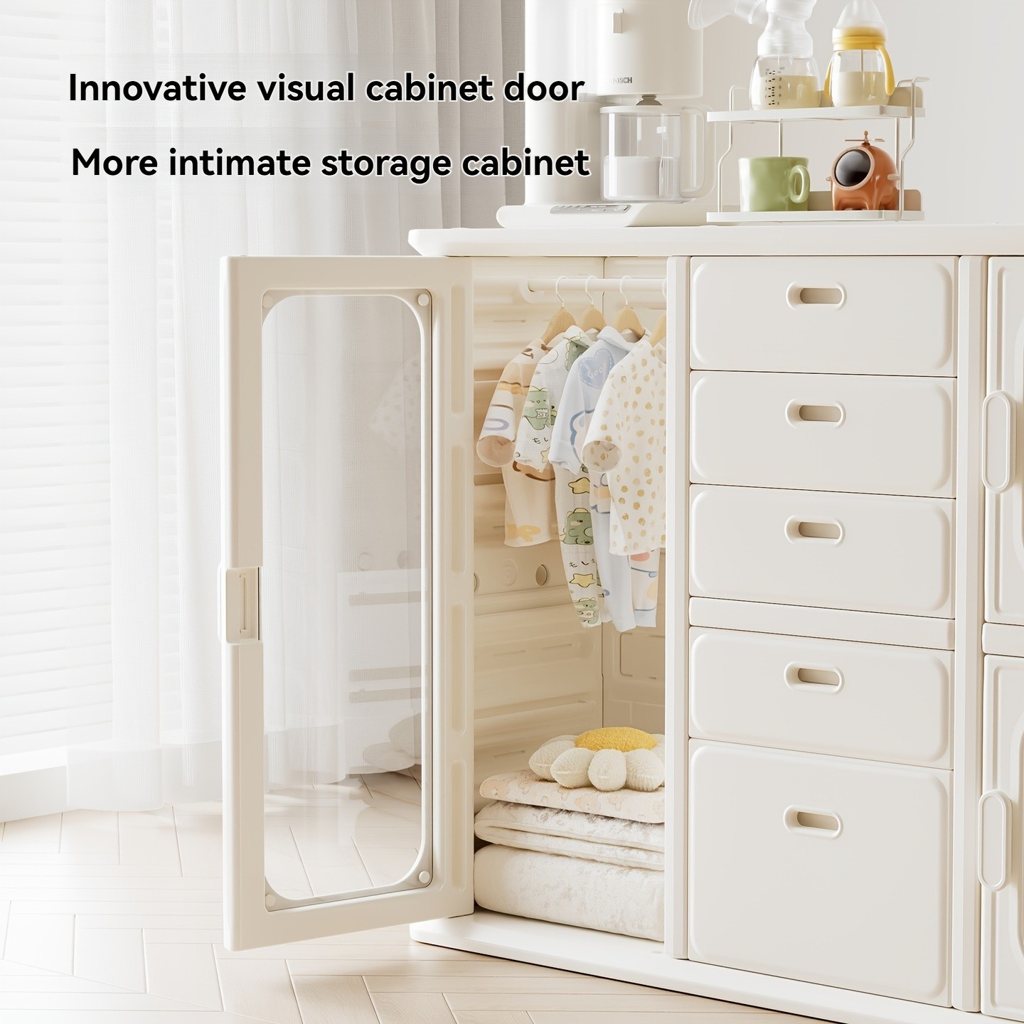 JINCAYY Multi-functional Transparent Wardrobe