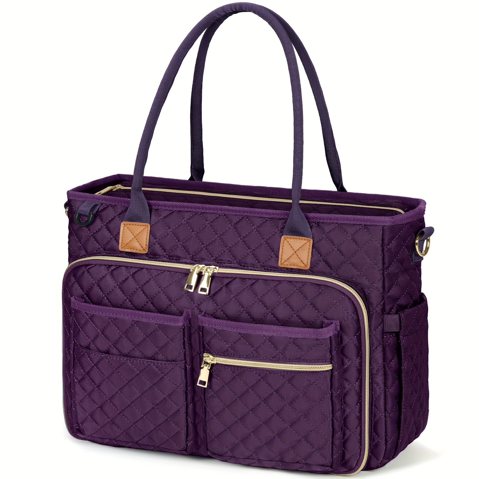 NUBILY Womens 15.6-Inch Teachers Laptop Bag Professional Work Tote with Insulated Pocket & Crossbody Strap