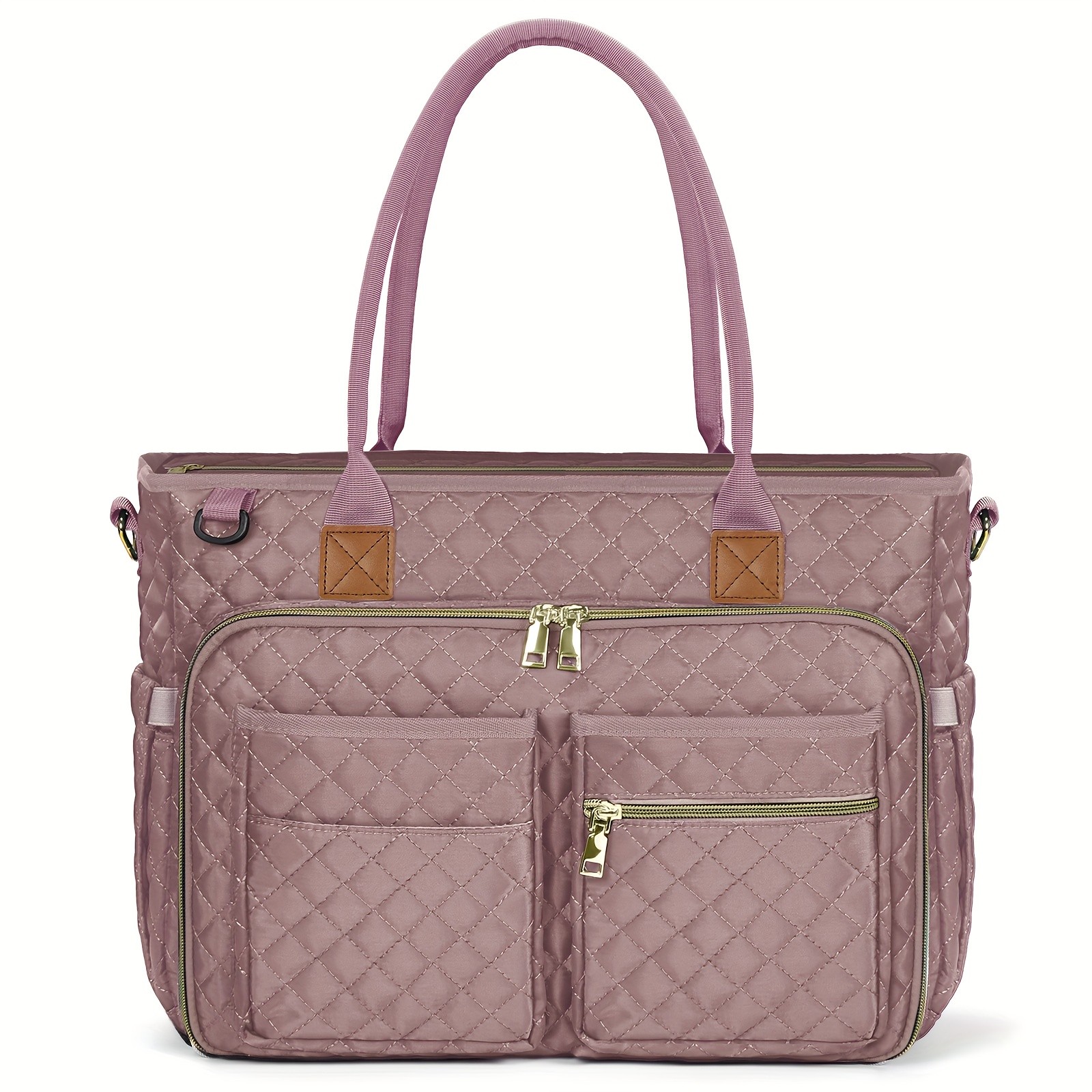 NUBILY Womens 15.6-Inch Teachers Laptop Bag Professional Work Tote with Insulated Pocket & Crossbody Strap