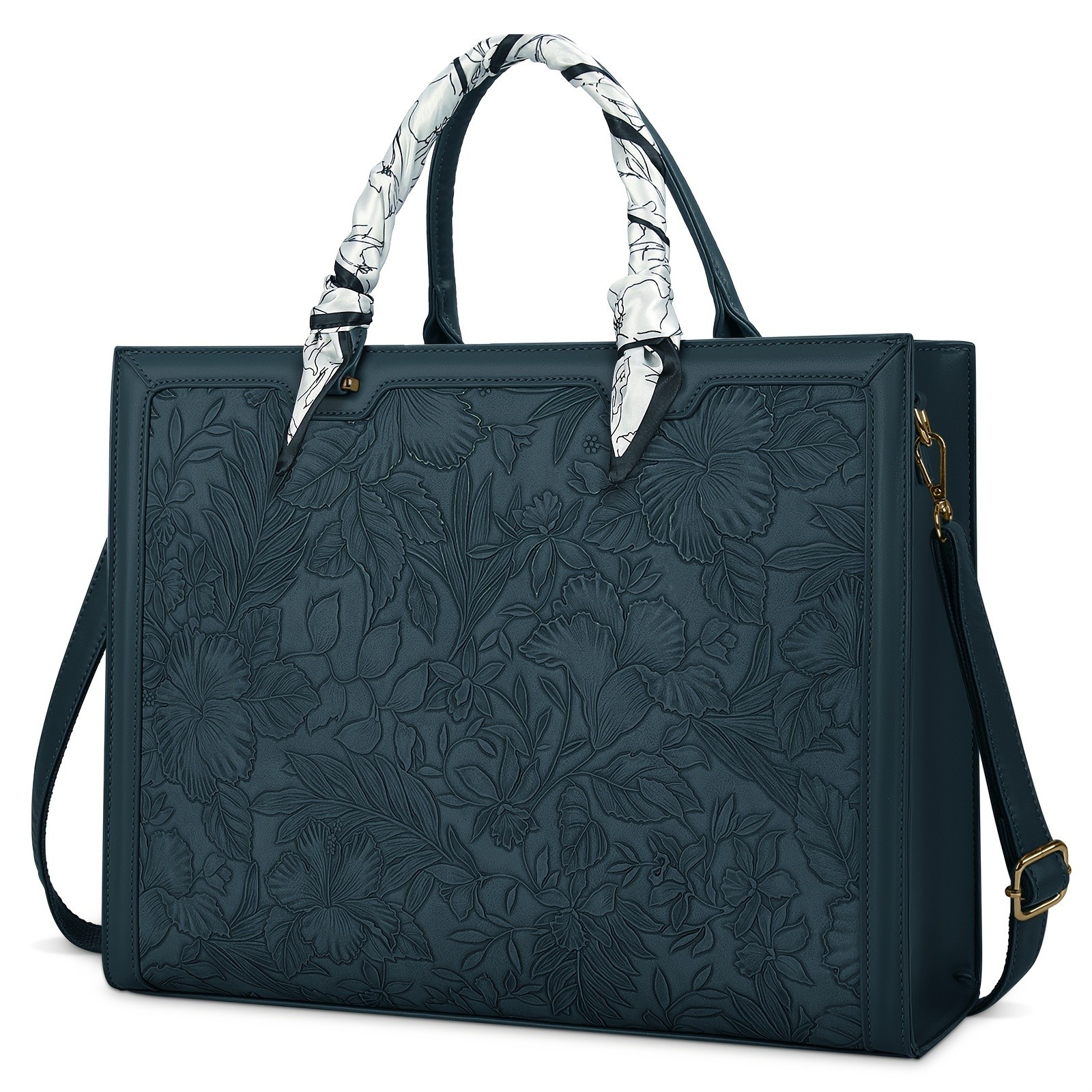 NUBILY Womens 39.62 cm Large Laptop Bag  Lightweight Nylon Work Tote with Tablet Pocket & Adjustable Strap