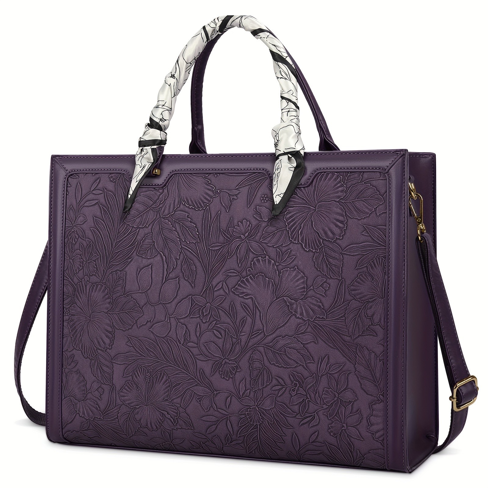 NUBILY Womens 39.62 cm Large Laptop Bag  Lightweight Nylon Work Tote with Tablet Pocket & Adjustable Strap