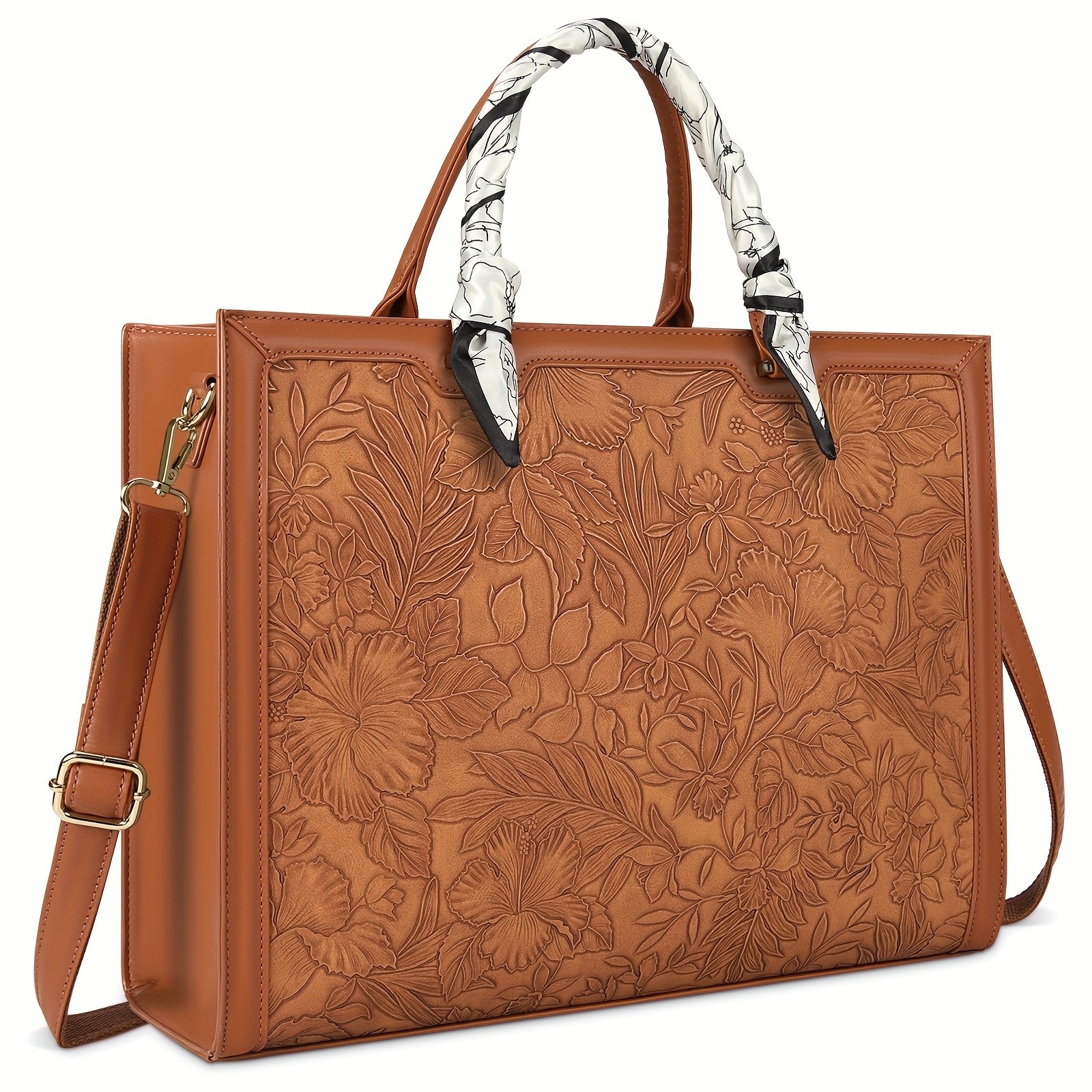 NUBILY Womens 39.62 cm Large Laptop Bag  Lightweight Nylon Work Tote with Tablet Pocket & Adjustable Strap