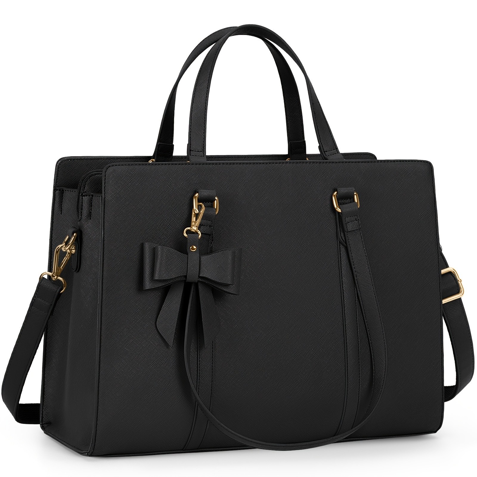NUBILY Womens 39.62 cm Laptop Tote Bag Elegant PU Leather Work Bag for Modern Professionals