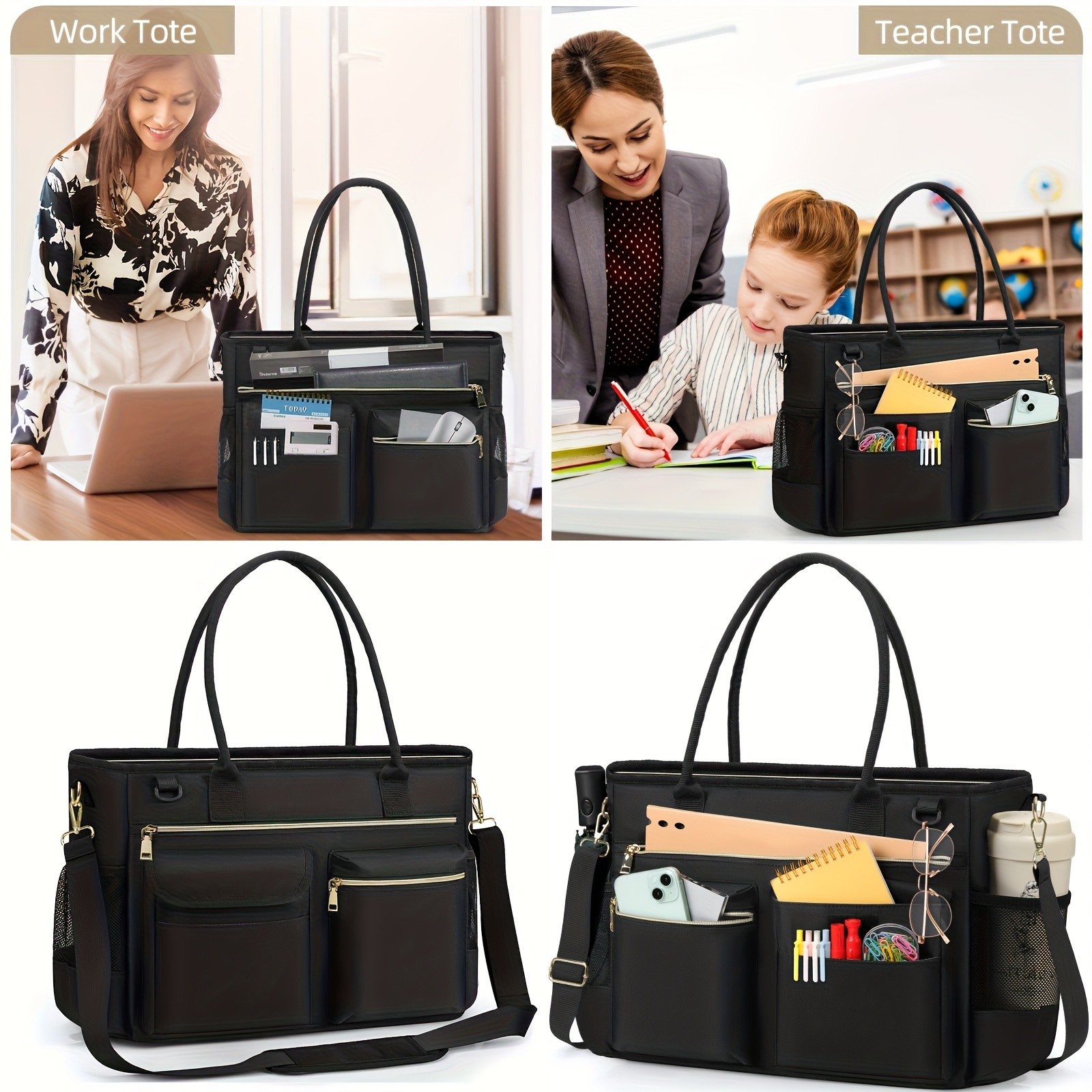 NUBILY Womens 15.6-Inch Laptop Bag Casual, Lightweight & Large Capacity Professional Tote