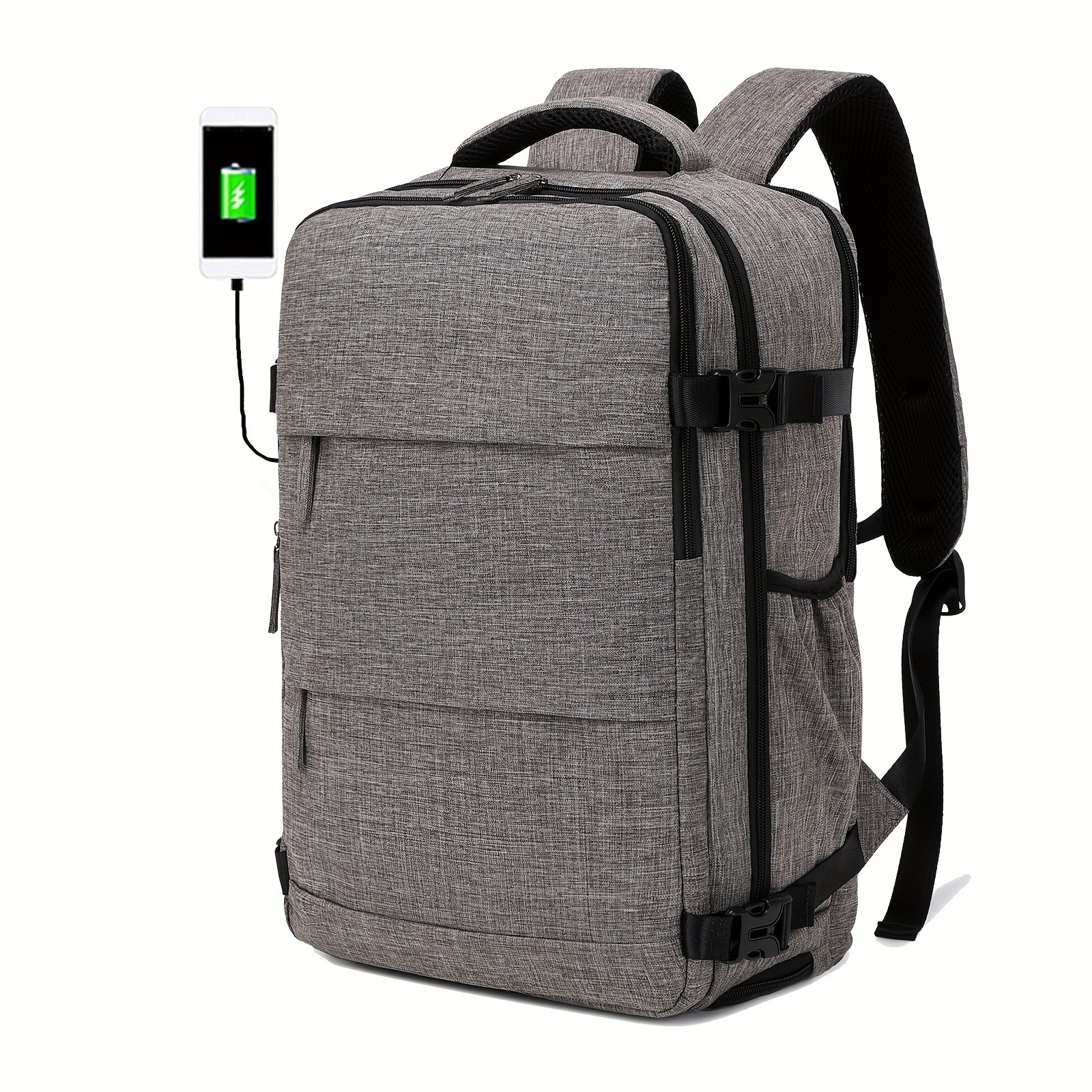 ENOSHI Ladies Laptop Backpack Airline-Approved Travel Bag with USB Charging & 15.6-Inch Laptop Compartment