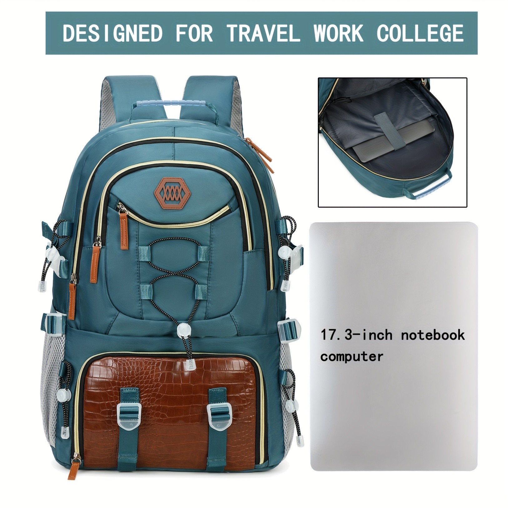 ENOSHI 40L Large Capacity Backpack Heavy-Duty Travel & Hiking Pack with 43.94 cm Laptop Sleeve & Shoe Compartment