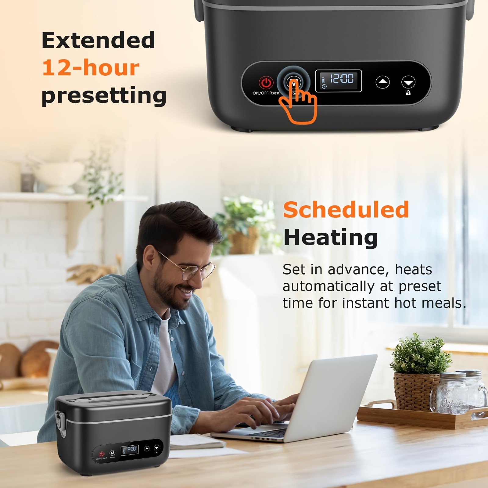 1.2L Cordless Lunch Box with 12000mAh Battery