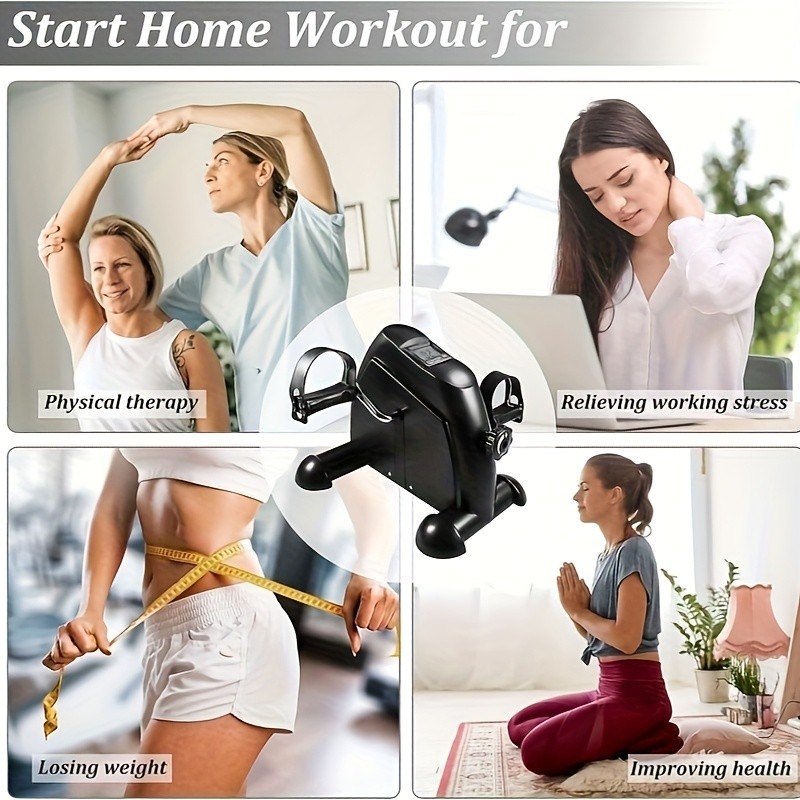 Portable Mini Exercise Bike with LCD Monitor