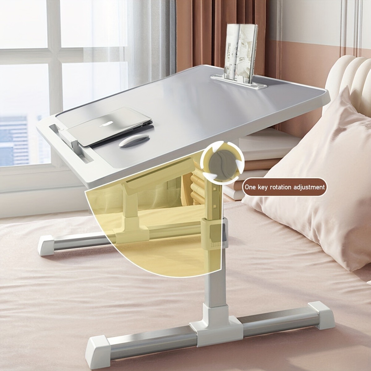 Adjustable Foldable Laptop Bed Table 60x40cm