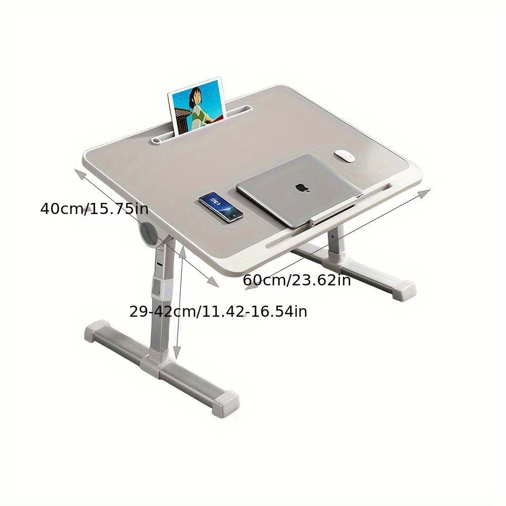 Adjustable Foldable Laptop Bed Table 60x40cm