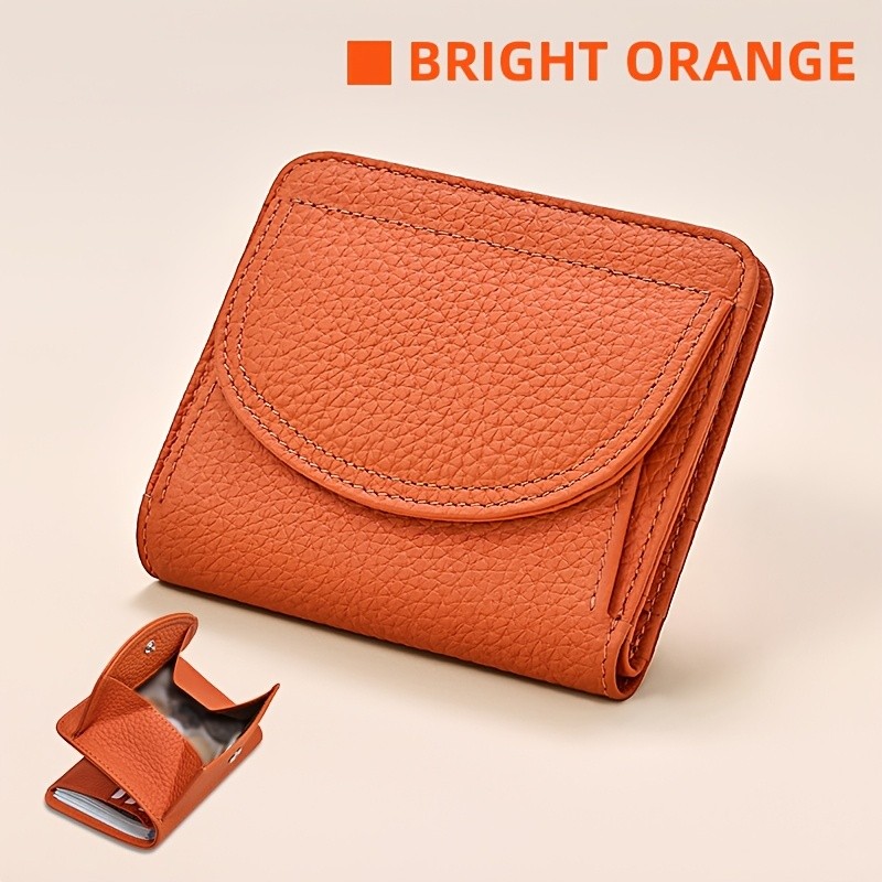 BANYANU Womens Genuine Leather Mini Wallet Set  Vintage 6-Card Holder + Coin Purse with Snap Closure