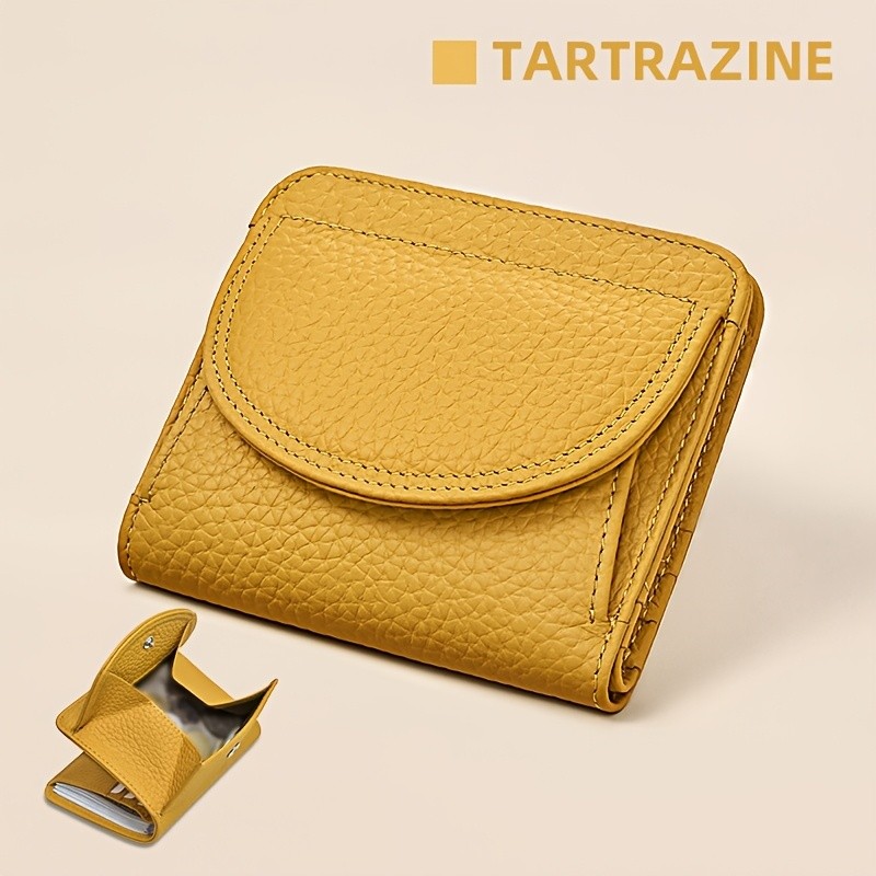 BANYANU Womens Genuine Leather Mini Wallet Set  Vintage 6-Card Holder + Coin Purse with Snap Closure
