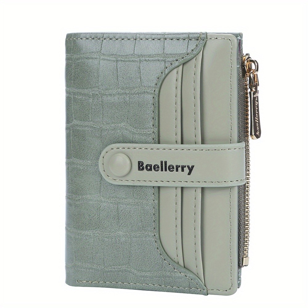 BAELLERRY Womens 2023 Short Wallet Buckle Sanded Mini Purse with Coin Holder (Carteras)