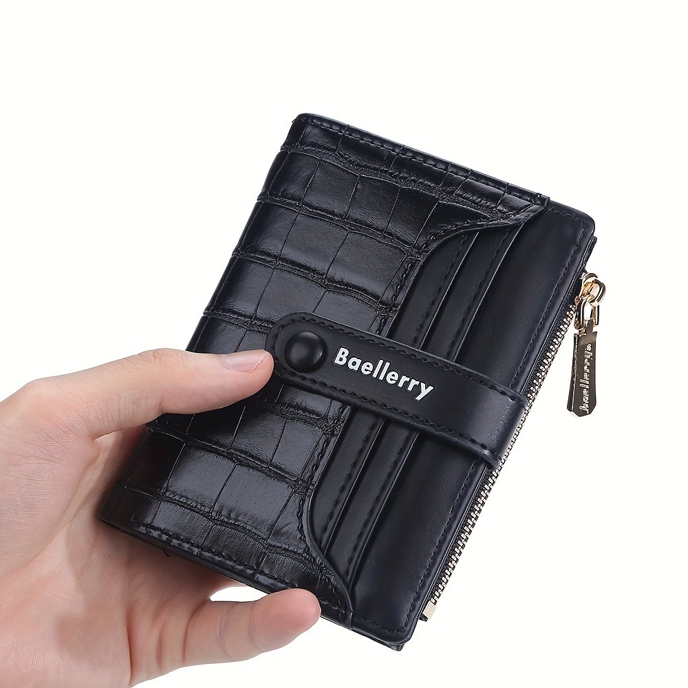 BAELLERRY Womens 2023 Short Wallet Buckle Sanded Mini Purse with Coin Holder (Carteras)