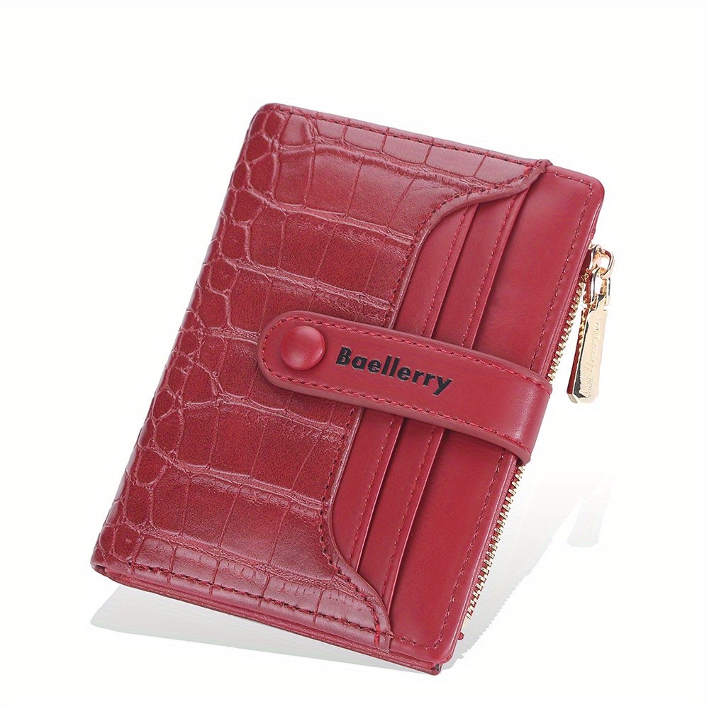 BAELLERRY Womens 2023 Short Wallet Buckle Sanded Mini Purse with Coin Holder (Carteras)
