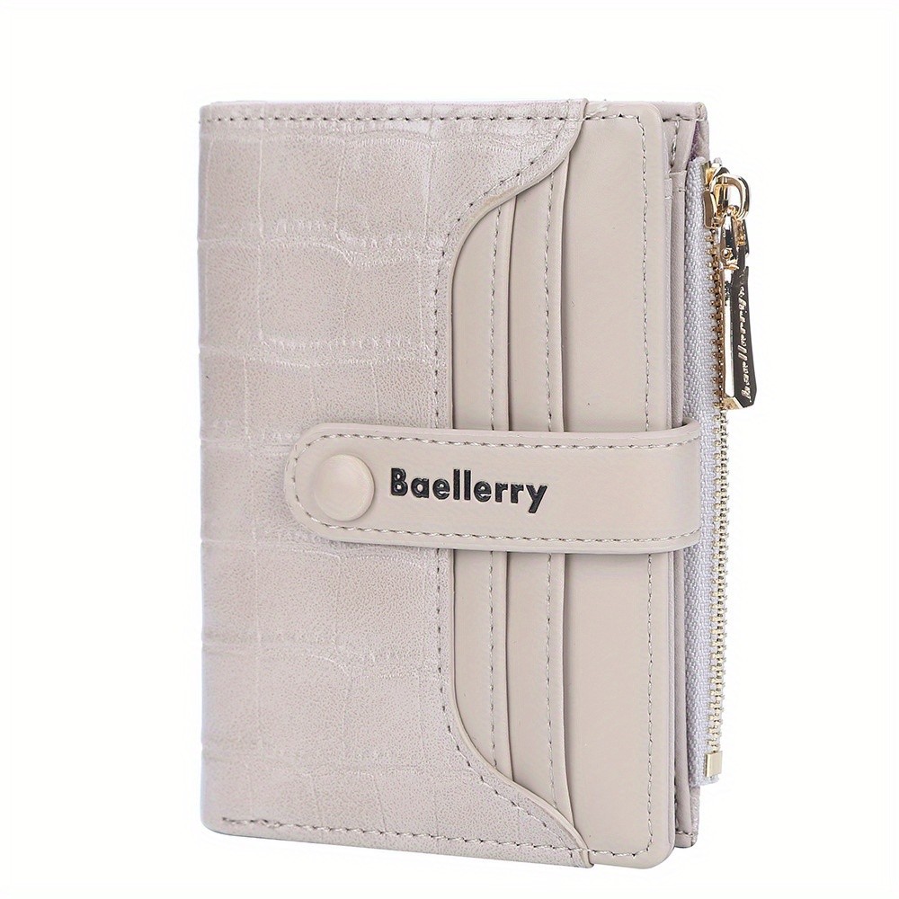 BAELLERRY Womens 2023 Short Wallet Buckle Sanded Mini Purse with Coin Holder (Carteras)