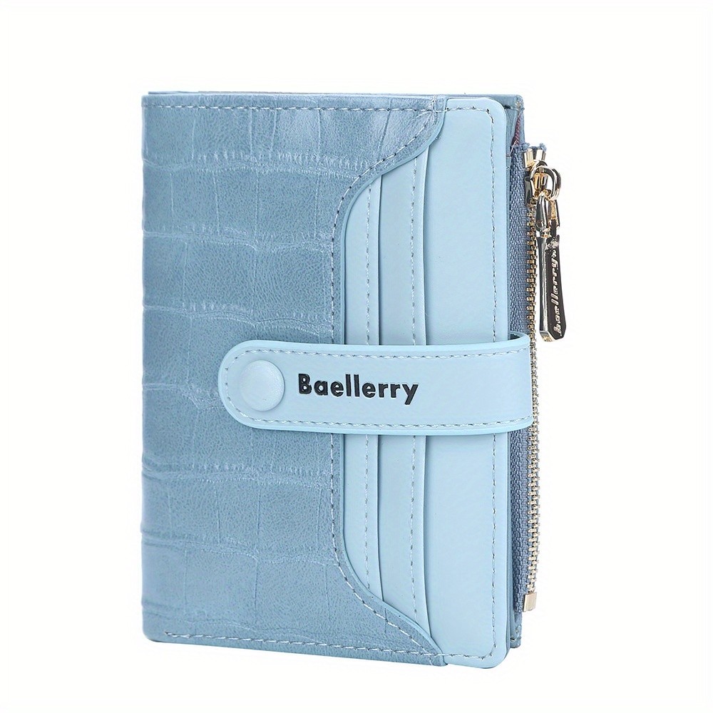 BAELLERRY Womens 2023 Short Wallet Buckle Sanded Mini Purse with Coin Holder (Carteras)