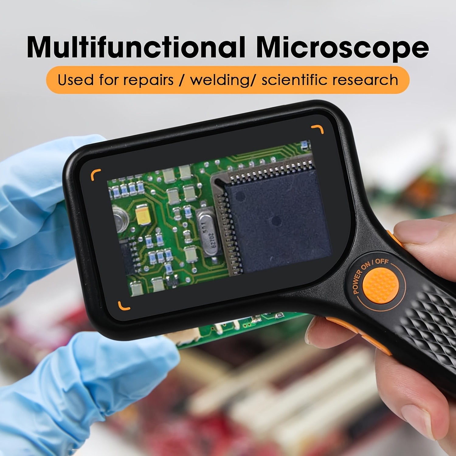 Handheld Digital Microscope with 3-Inch IPS Screen & 2-Megapixel Autofocus Lens