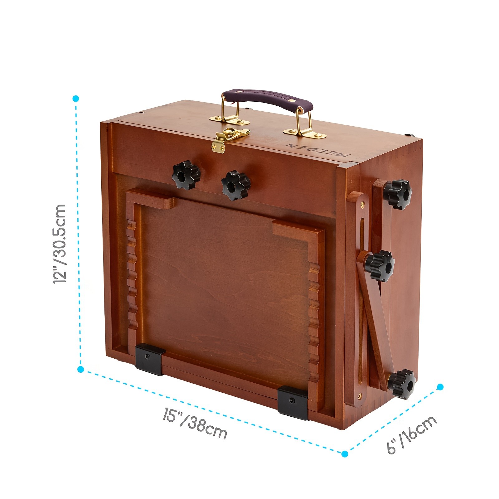 MEEDEN Portable Wooden Easel Box with Nylon Carry Bag