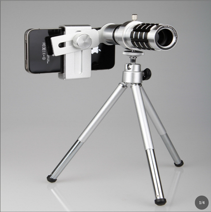 12X mobile telescope general 12 times long focal camera lens with three foot travel universal universal omnipotent