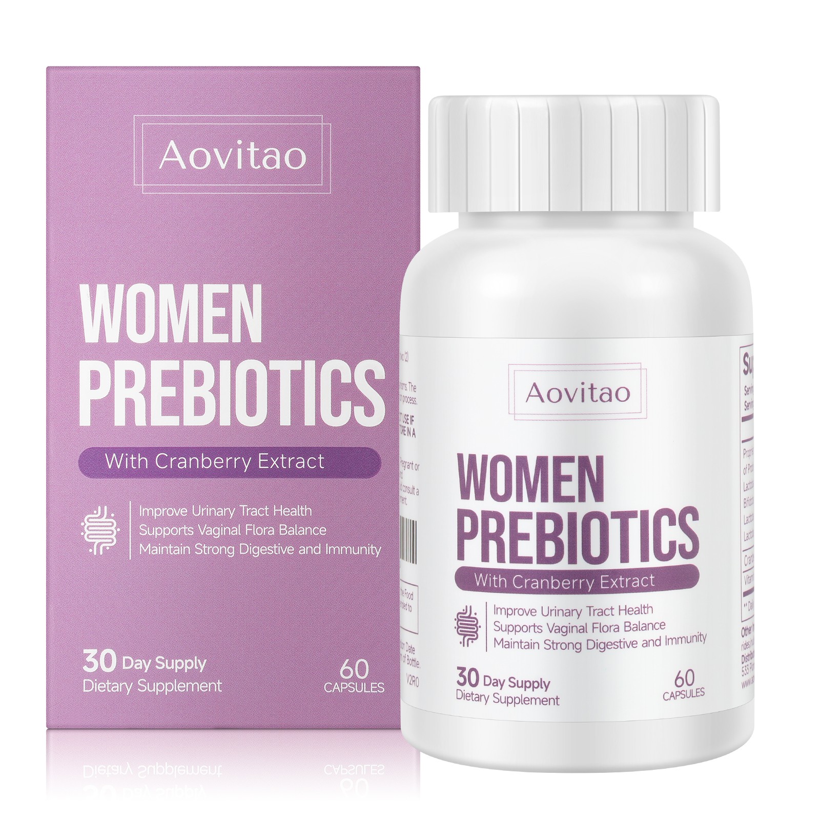 Aovitao Women Prebiotics with Cranberry Extract