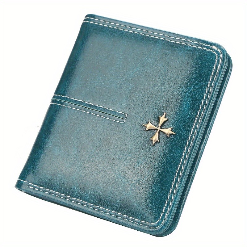BAELLERRY Womens Slim Wallet IC Magnetic Closure, Double-Fold Billfold, Zipper Coin Pocket & Multi-Card Holder