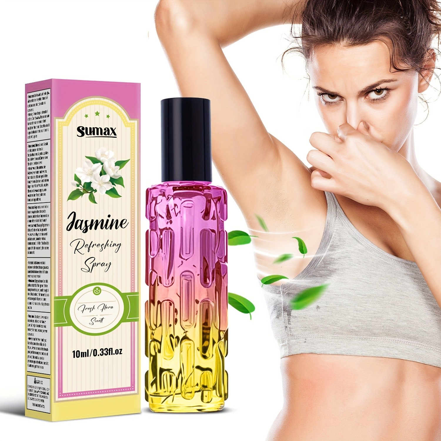 SUMAX Jasmine Flower Refreshing Deodorizing Spray Gentle, Fragrant & Perfect for Summer Confidence