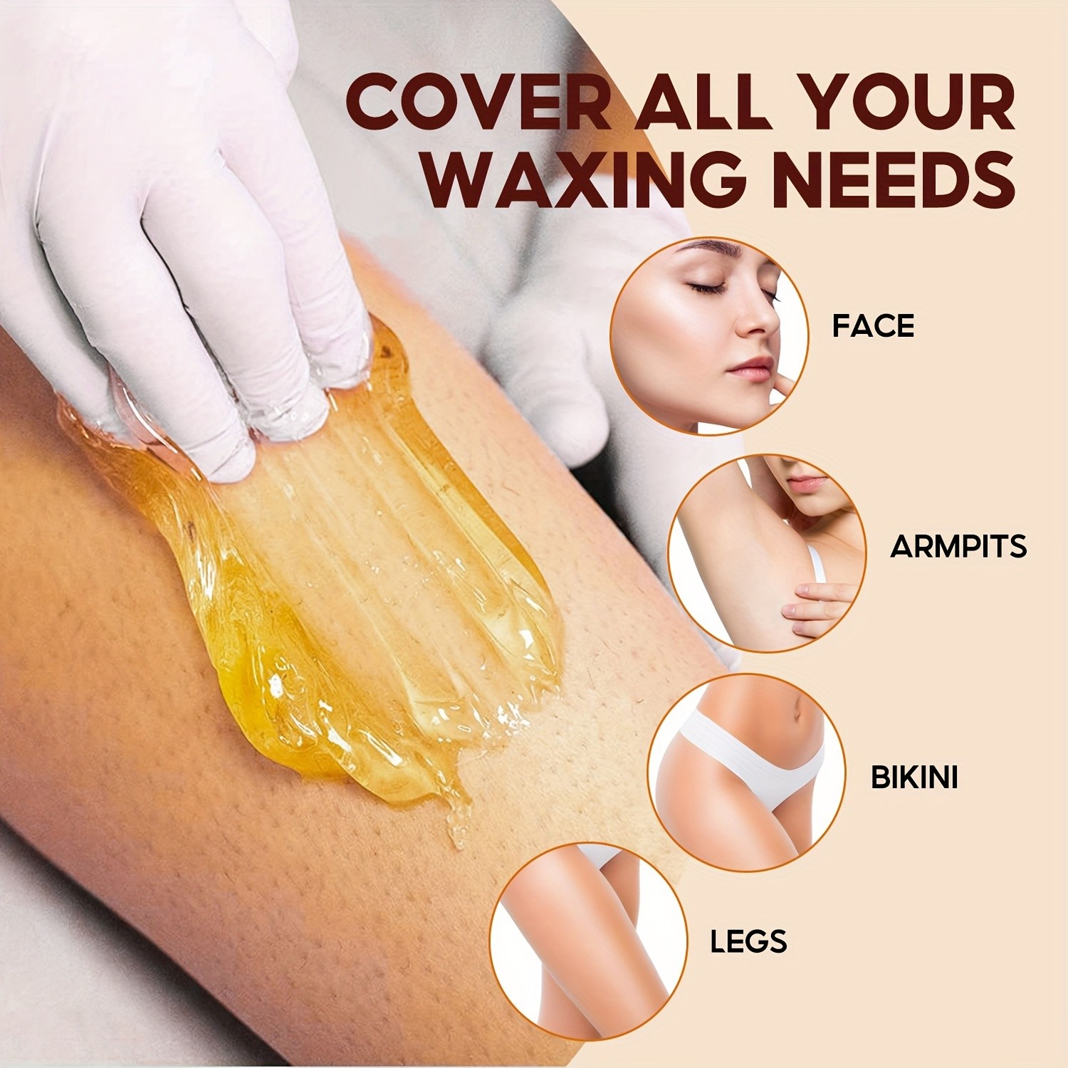 SUMAX Lemon & Honey Hair Removal Wax Gentle 50g Formula with Plant-Based Squalane for Face & Body